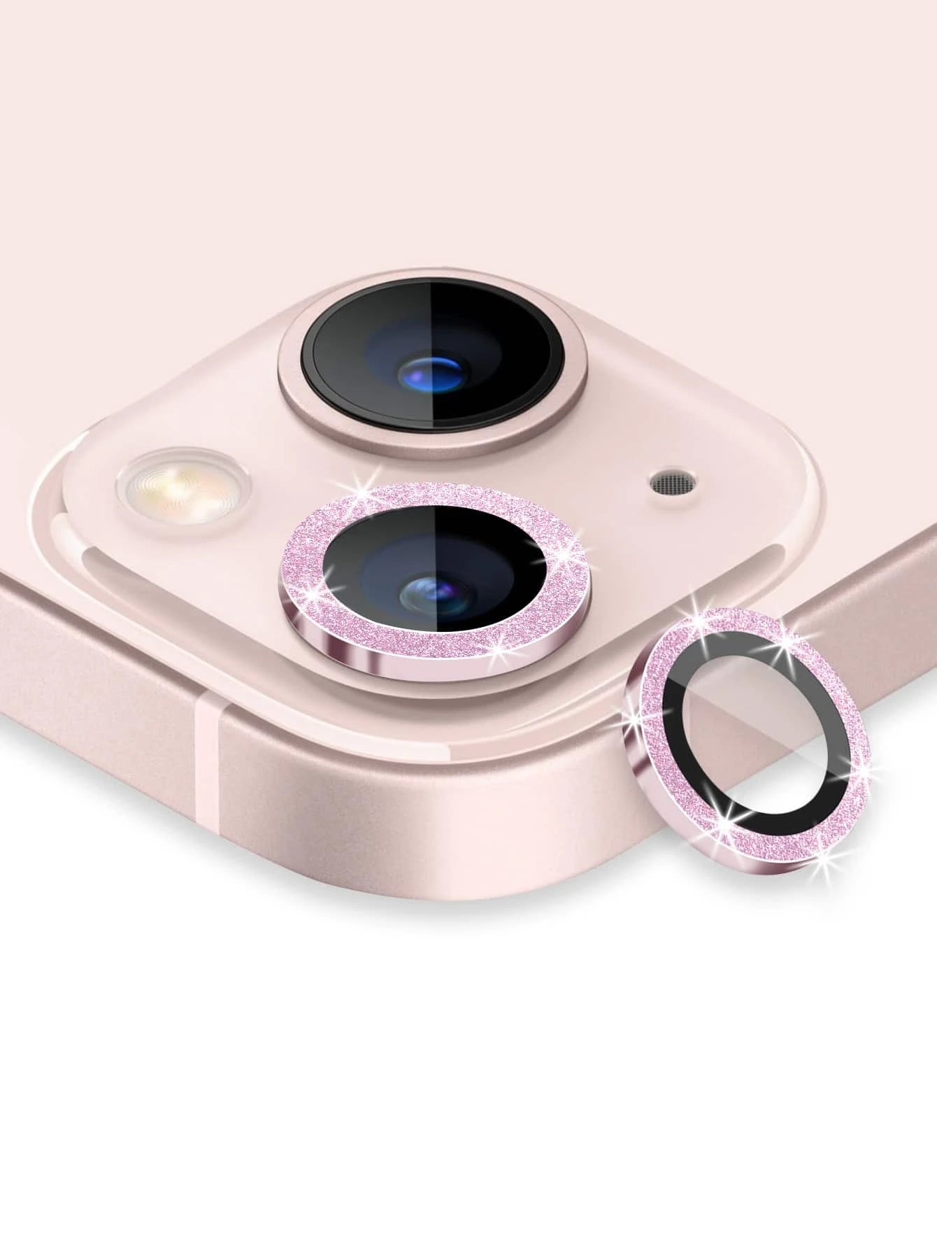 5525 a10-16 Dos piezas Protector de lentes para teléfono brillante compatible con iPhone
