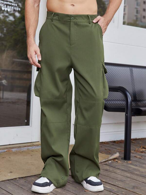 4783 a01-12 Pantalones cargo con bolsillo lateral con solapa