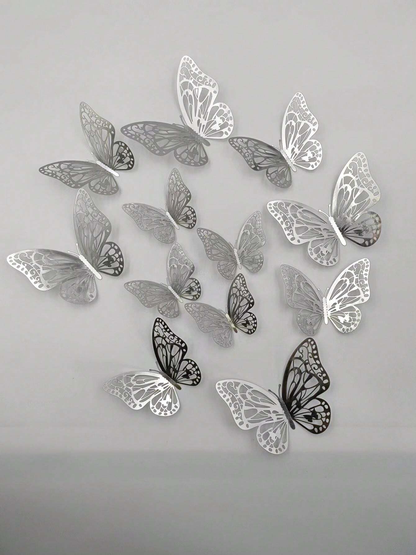 11149 B01-19  12 Piezas/set 3d Mariposas Pegatinas De Pared Para Decoración