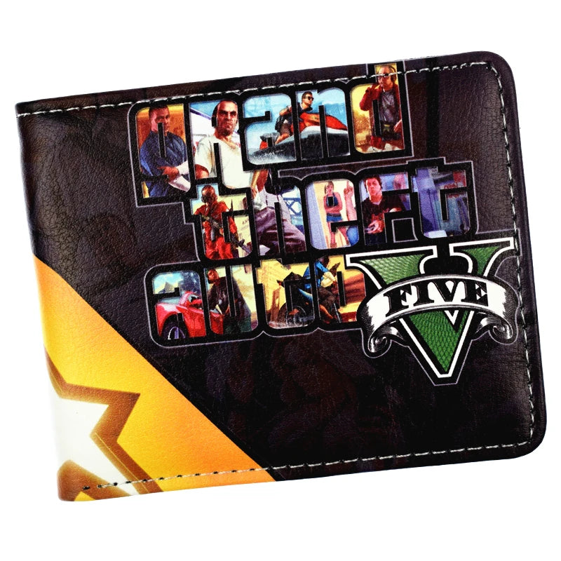 11299 2 c01-01 7-9Game Grand Theft Auto V cartera con bolsillo para monedas