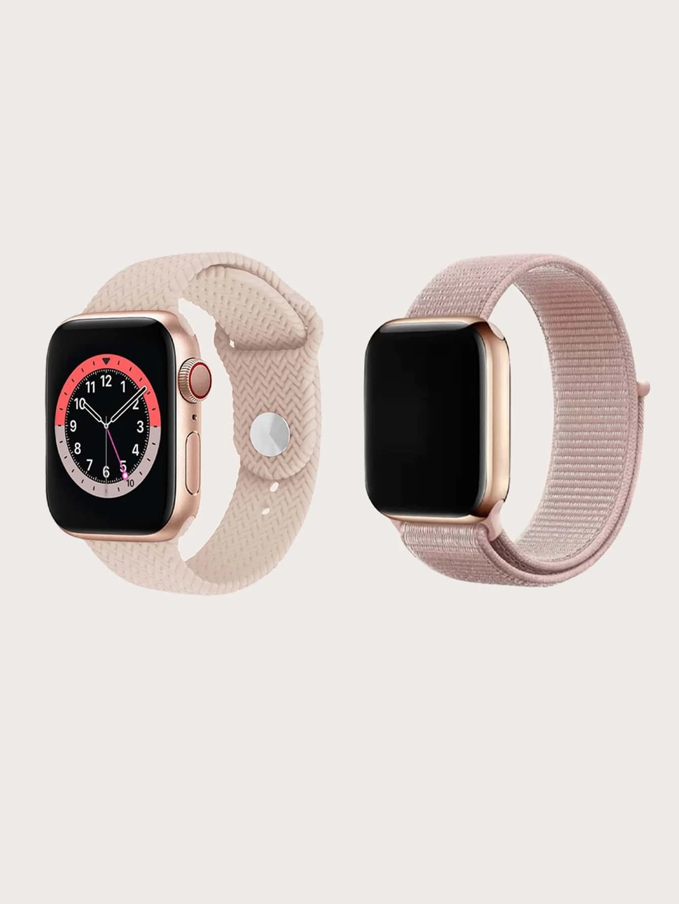 6810 1b-01-04 Dos piezas Correa de reloj simple compatible con Apple Watch