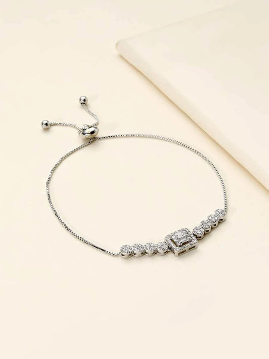 11415 B03-19 Pulsera con diseño de zirconia cúbica