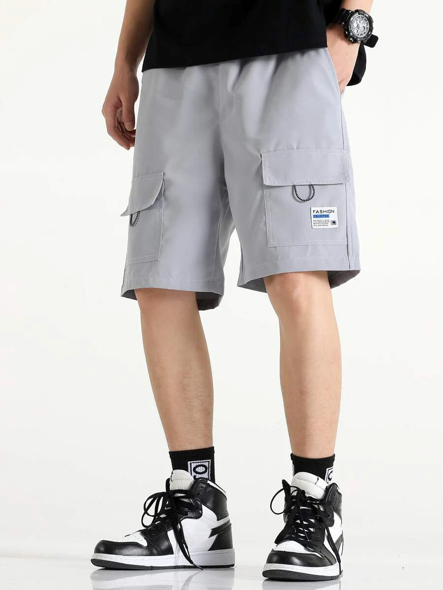 9983 1a-07-04 Short Holgado Para Hombre Con Parches De Letras