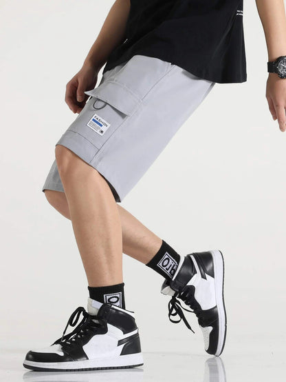 9983 1a-07-04 Short Holgado Para Hombre Con Parches De Letras