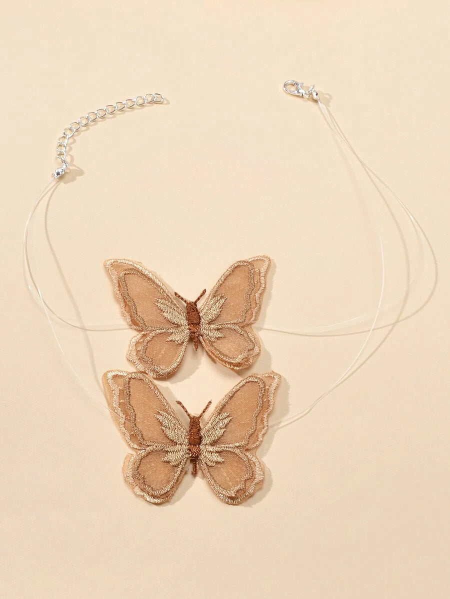 11648 B05-02 Collar con diseño de mariposa