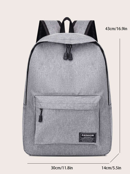 5291 a11-01 Mochila con parche de letras para hombre