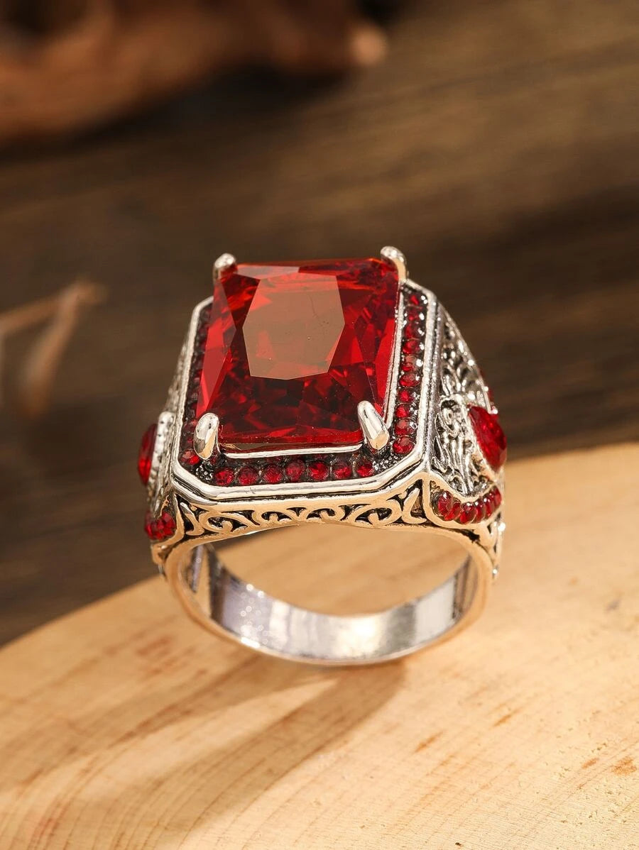 11471 B03-18 Aleación de anillo de decoración de diamantes de imitación para hombres de moda y popular para regalo de joyería y para una apariencia elegante