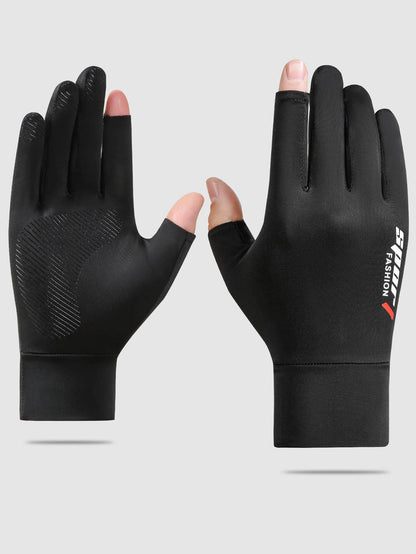 5993 1 par Guantes seda de hielo protección solar anti deslizante pesca deportivo