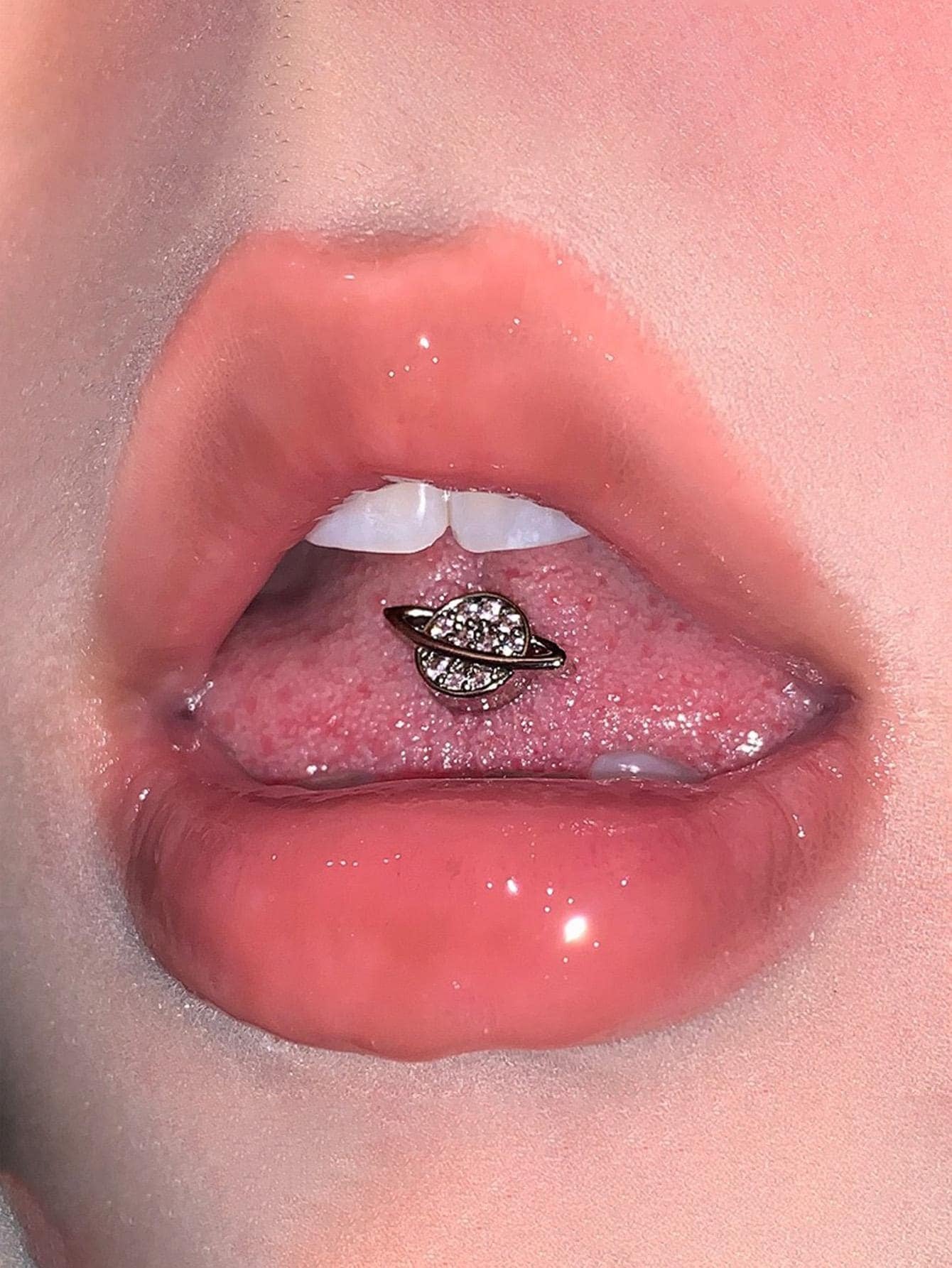 10000 1b-01-02 Piercing de lengua de acero inoxidable