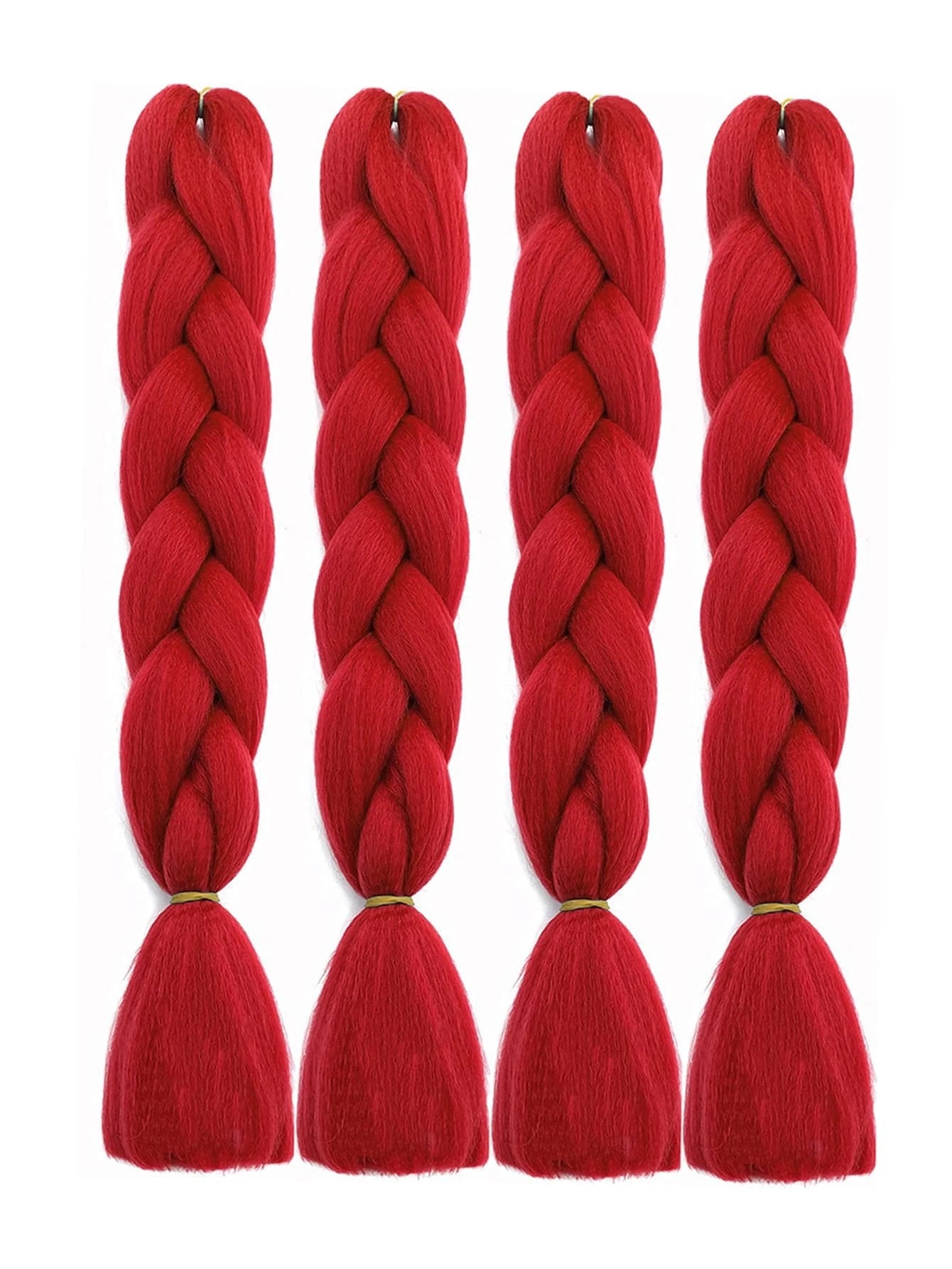 6000 1c-02-06 Una pieza Cabello sintético trenzado gigante rojo Extensiones de cabello trenzado de 24 pulgadas Caja de trenzas Cabello trenzado Cabello sintético para trenzar (más de cuarenta colores)