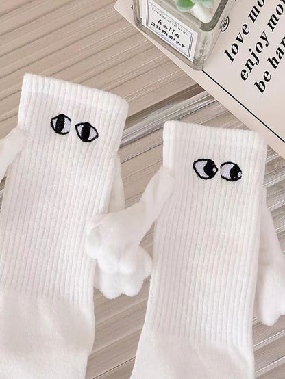 4282 1a-03-10 Dos Pares De Calcetines Magnéticos Blancos Unisex