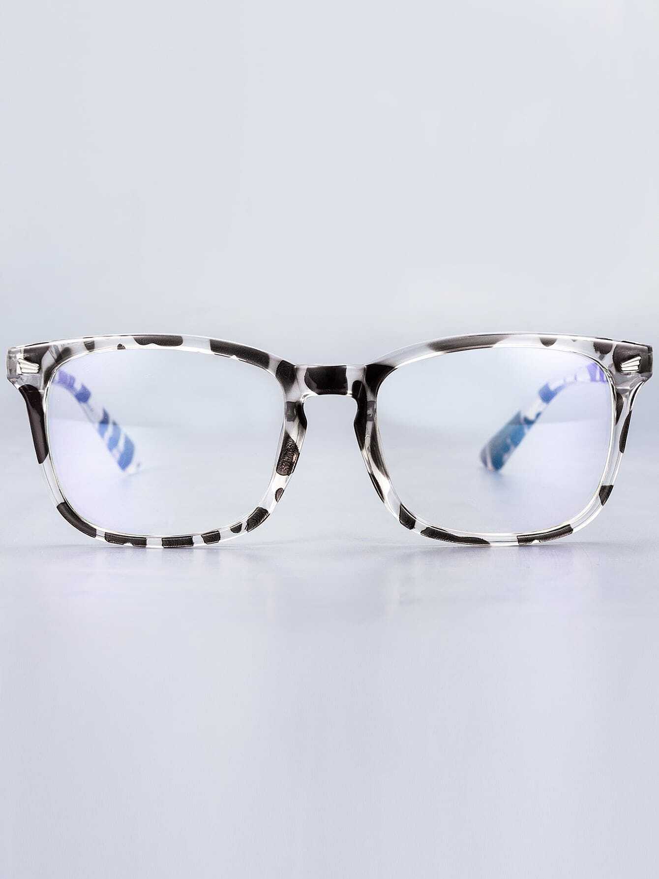 5942 a10-11 Gafas Decorativas Cuadradas Para Mujeres Con Anti-luz Azul Pc Transparente Adecuadas Para La Oficina Y Lectura