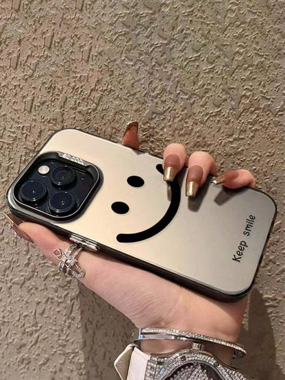 6801 a09-14 Una Pieza Funda de teléfono 'keep Smiling' Compatible Con Iphone