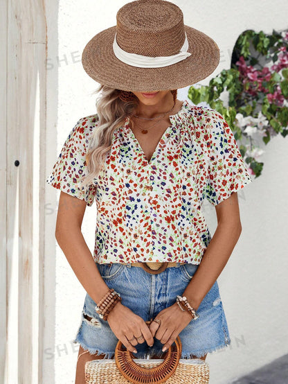 15904 2a-01-09 Blusa diseño flores 1 Pza