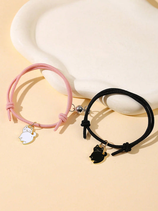 12769 1b-02-17 Pulsera Gatos 2 Pzas