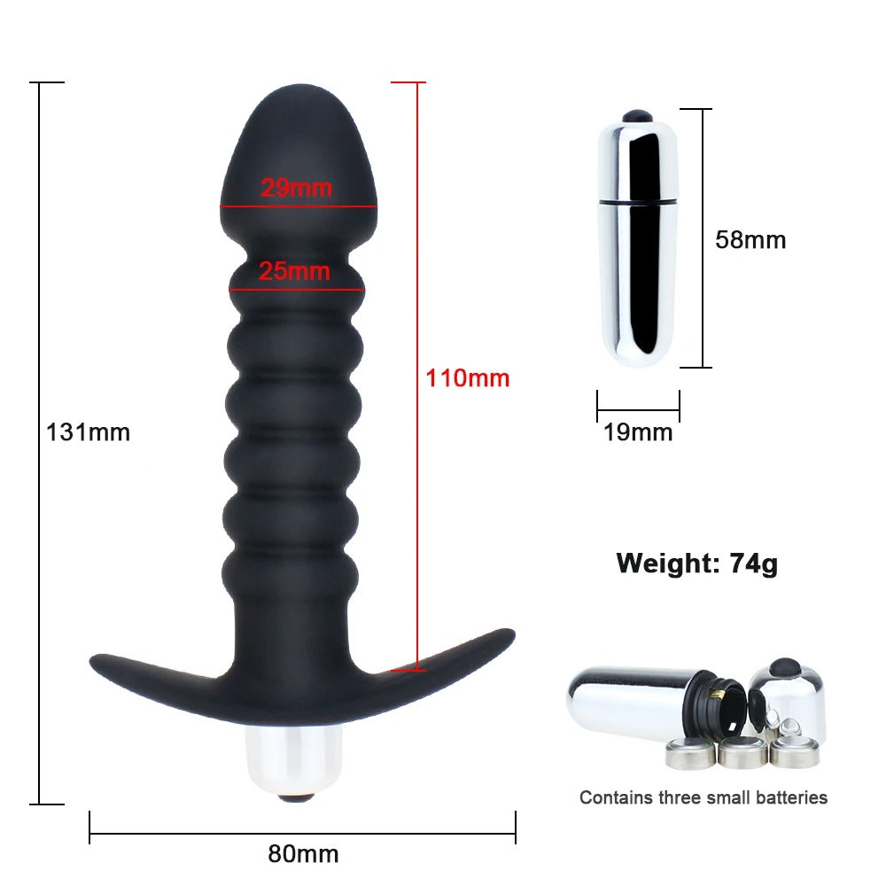 16585 1b-004 Vibrador Anal de silicona 1 Pza