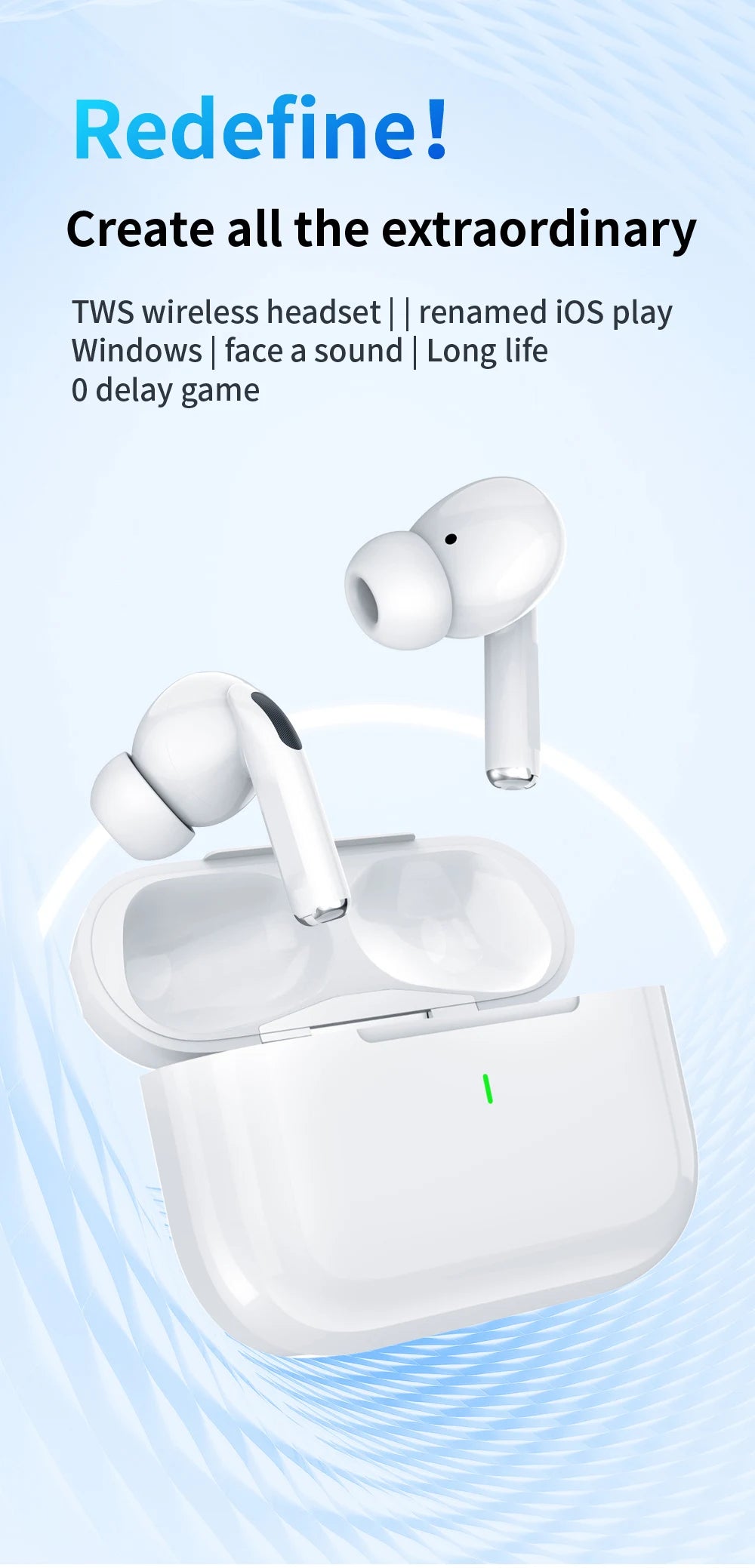 11296 B05-04 auriculares inalámbricos con Bluetooth para todos los teléfonos, audífonos intrauditivos