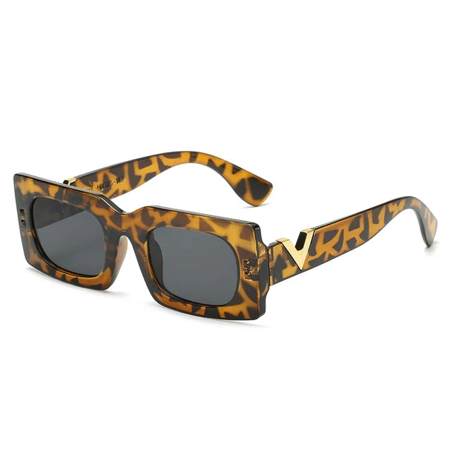 10421 1b-03-19 Gafas de sol cuadradas con forma de V para mujer