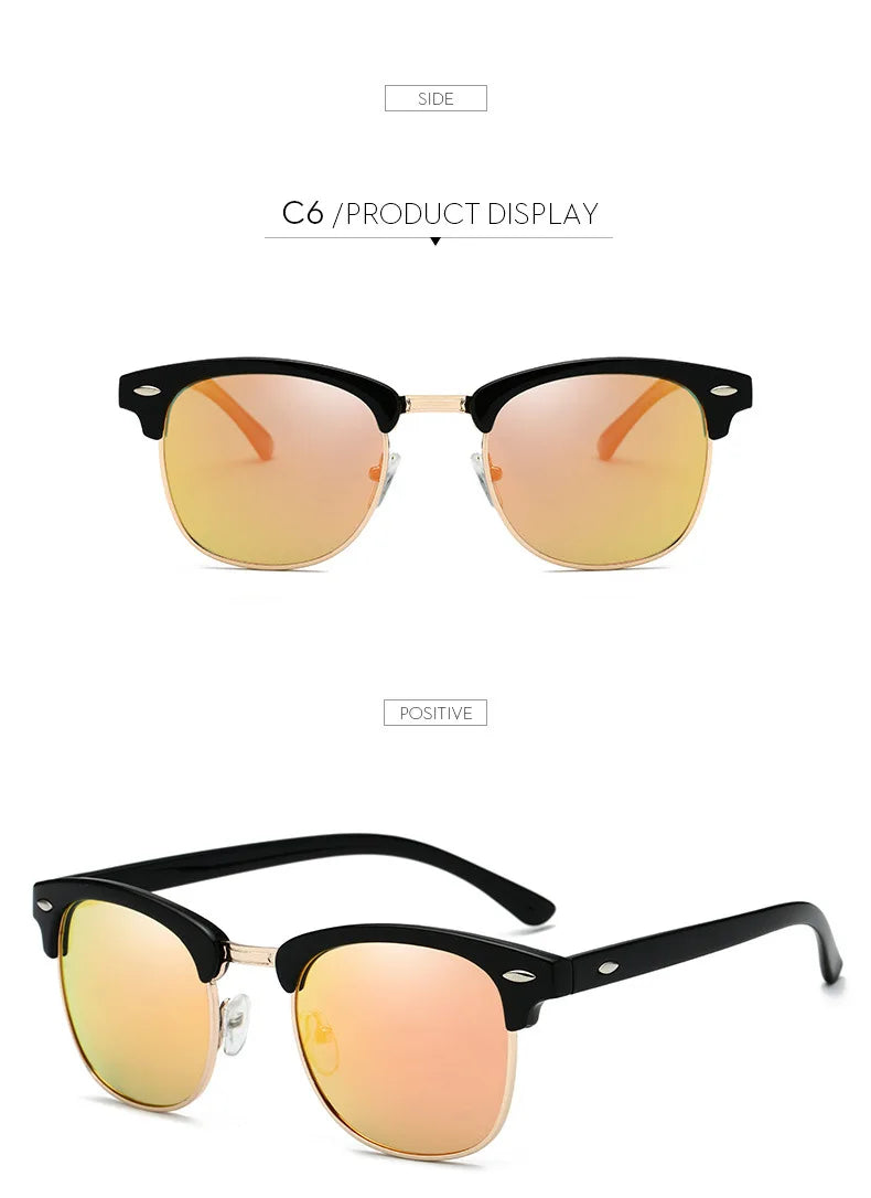 11262 B05-01 Gafas de sol polarizadas para hombre y mujer, lentes de sol con marco de policarbonato tipo ojo de gato, de estilo clásico, protección UV400, modelo RB3016