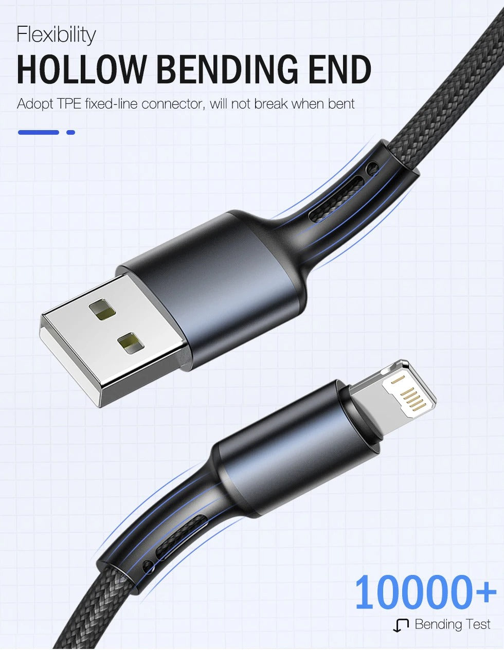 11790 01-b05-09 Cable USB de carga rápida para iPhone